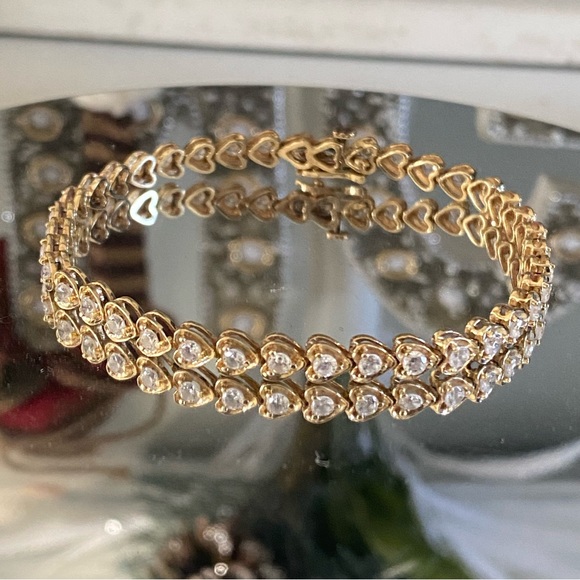 Jewelry 14kt Yellow Gold Cubic Zirconia Tennis Bracelet Poshmark